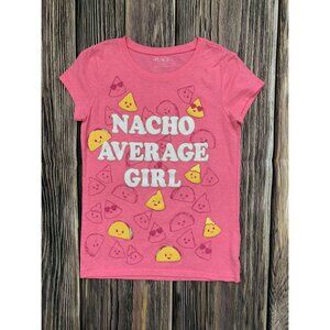 Children's Place “Nacho Average Girl” Graphic Tee Size 10/12 EUC